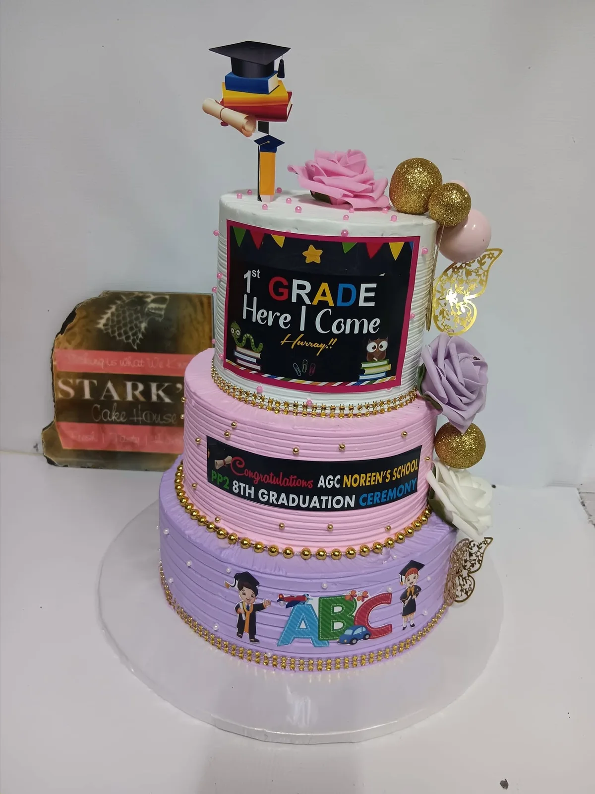 Ready for first grade graduation cake by Stark’s Cake House in Turkana