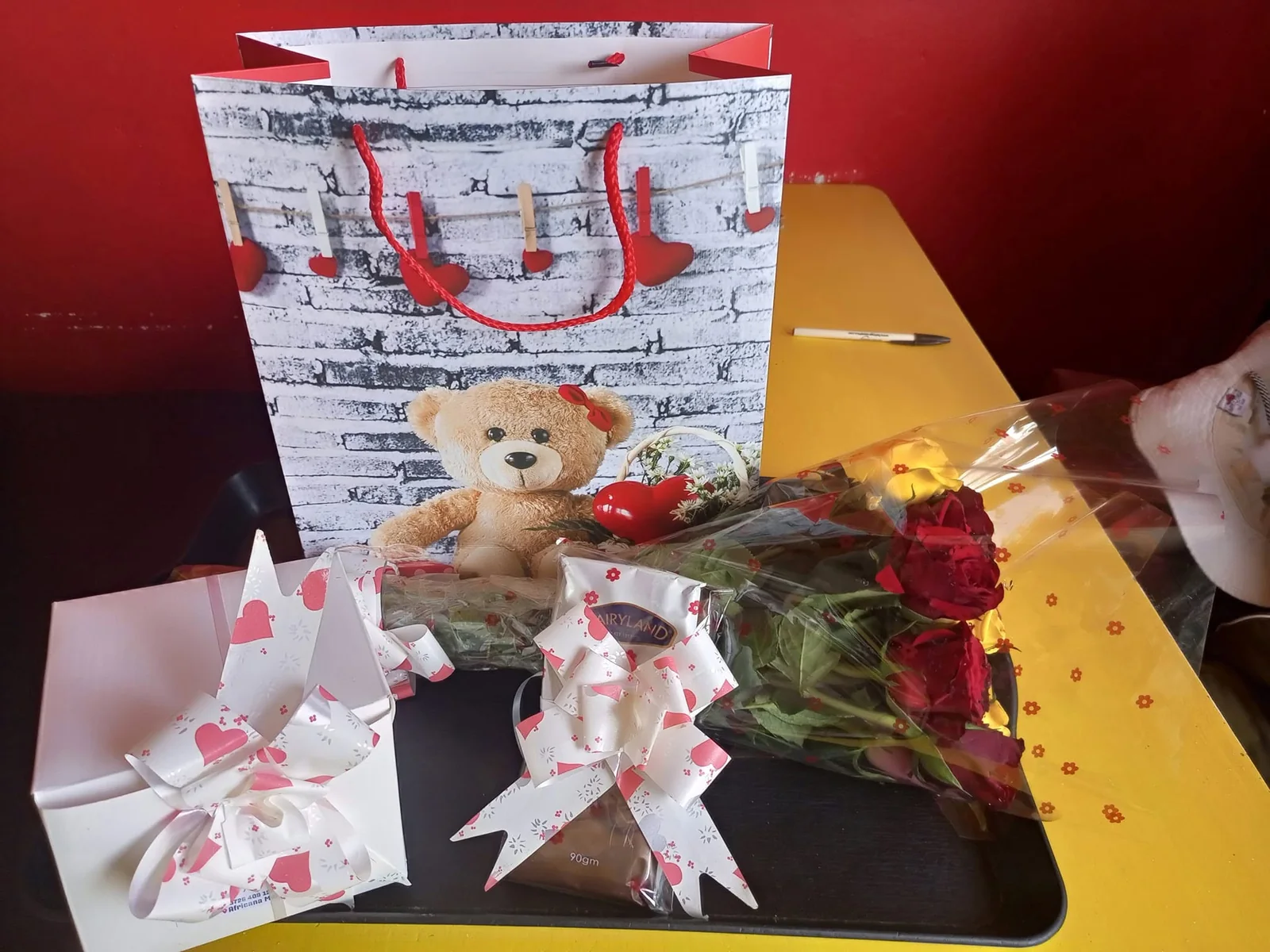 Cake, flowers and celebration gift set by Stark’s Cake House in Turkana