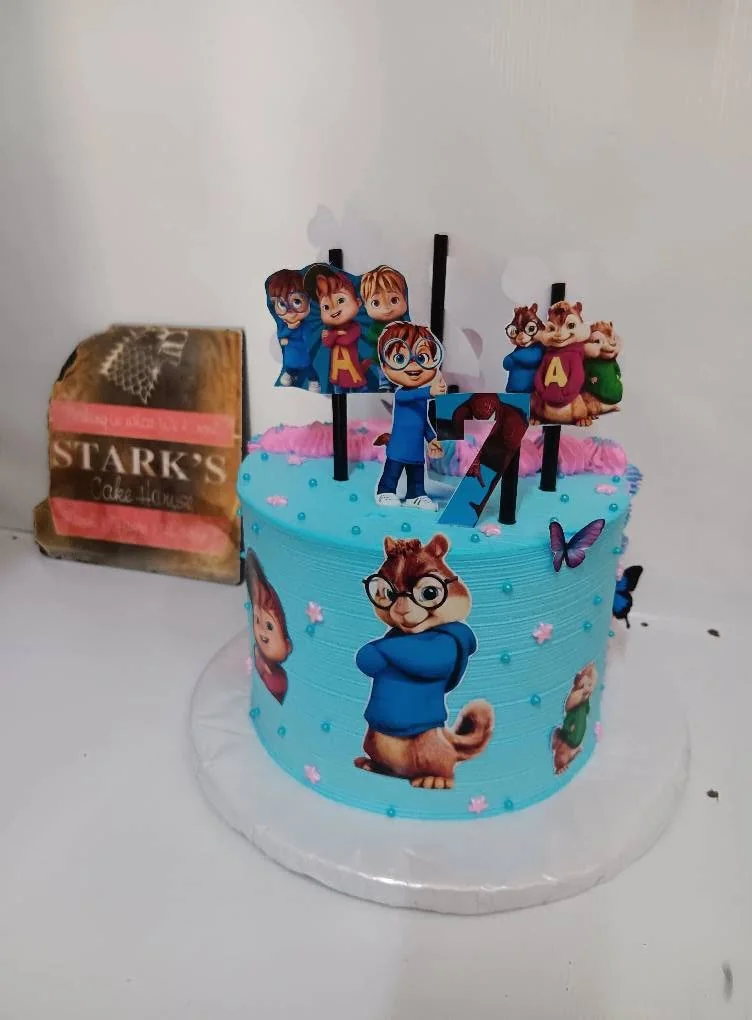 Spiderman and Blaze tiered birthday cake by Stark’s Cake House in Turkana